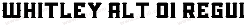 Whitley Alt 01 Regul字体转换
